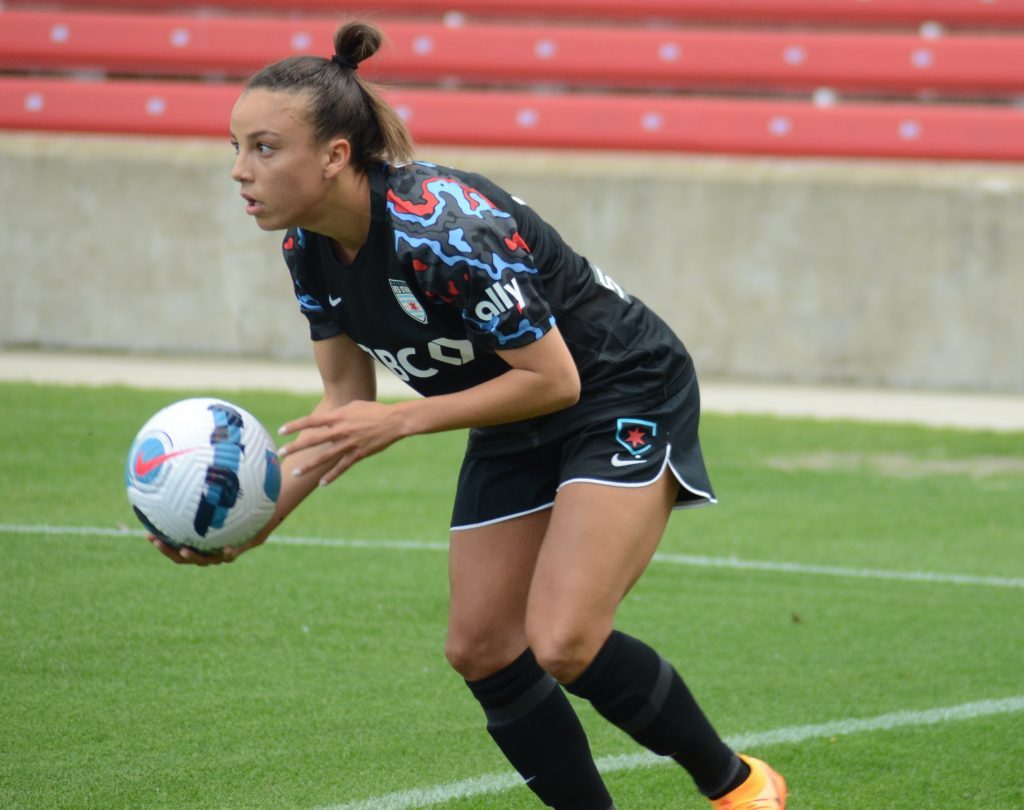 Mallory Pugh, who has six goals in seven games, will miss three games for the Red Stars in July because she will be playing with the United States in a World Cup qualifier. Photo by Jeff Vorva