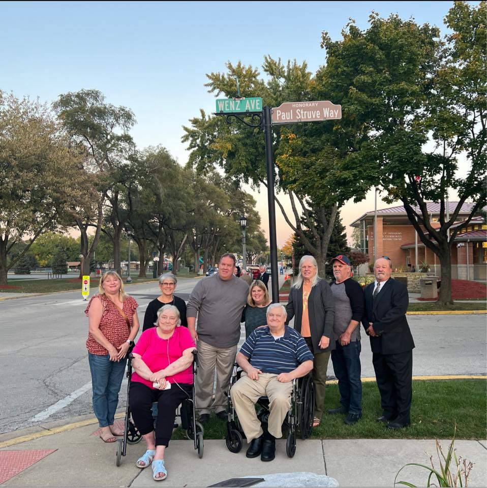 The family of Paul Struve at street dedication on October 10.