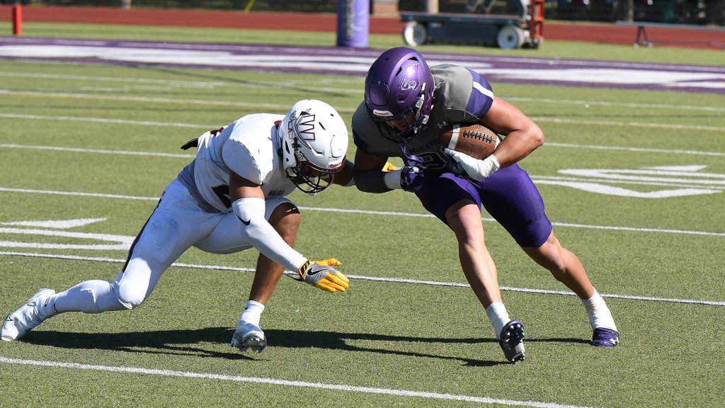McKendree sophomore tight end Jordan Sprycha, and Oak Lawn alum, finished third on the Bearcats in receiving touchdowns with five, and tied for sixth in both receptions (22) and receiving yards (193) for the 2022 season. Photo courtesy of McKendree Athletics