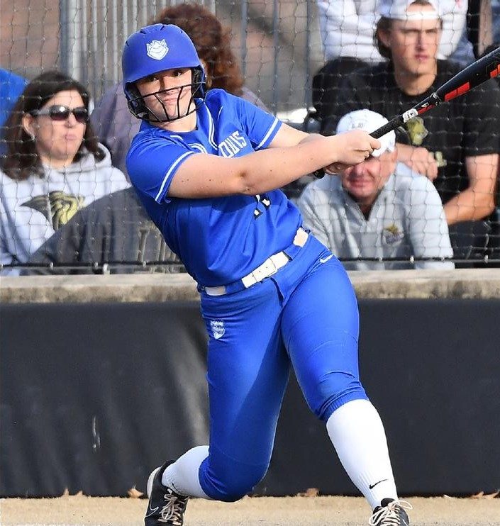 Richards graduate Abby Mallo set a Saint Louis University softball single-season record with 54 RBI this year. That total led the Atlantic-10, and she tied for the conference lead with 12 home runs. Photo courtesy of Saint Louis University Athletics