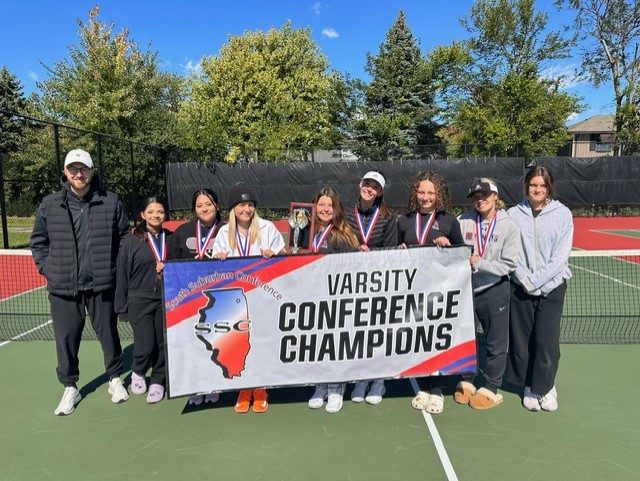 Argo's girls varsity tennis team is the South Suburban Red Conference Champs. (Supplied photo) 