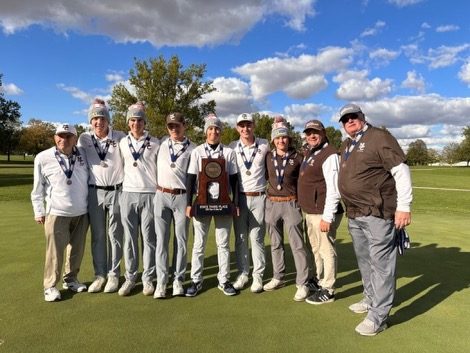 The Mount Carmel boys golf team placed third in Class 2A at the 2023 IHSA boys gold state finals. Supplied photo