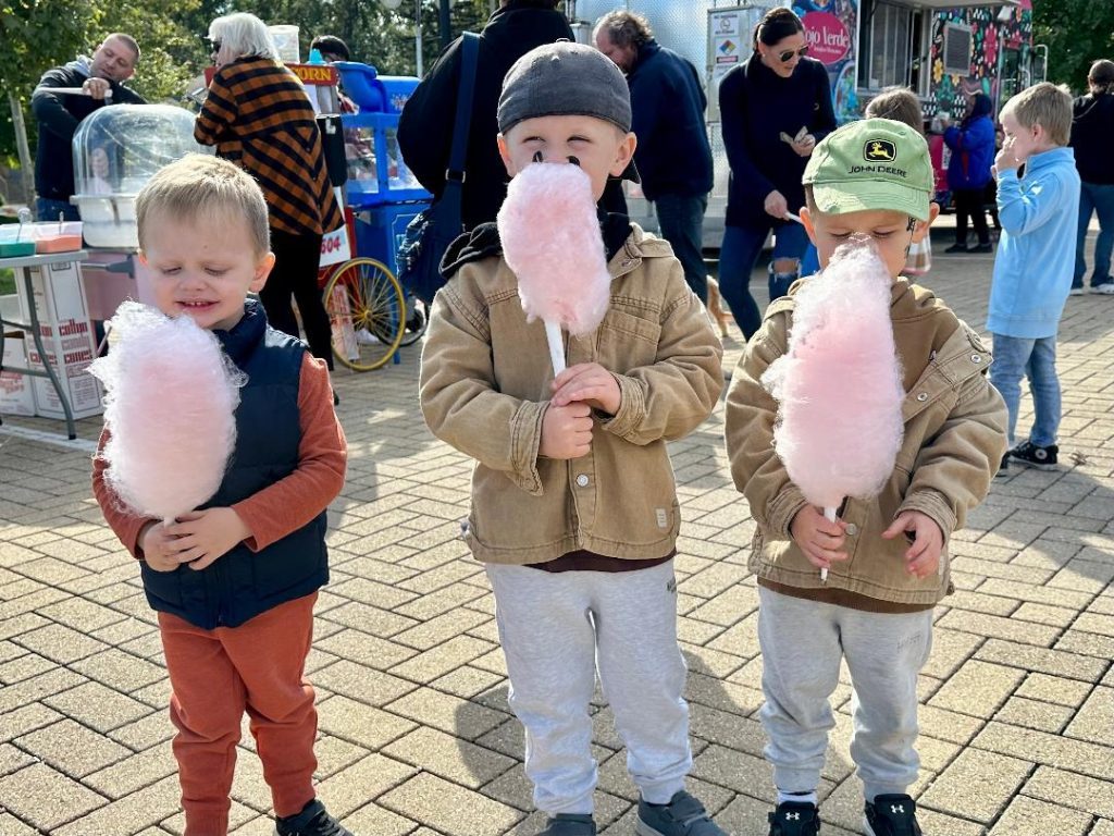 These three kids enjoy cotton candy on October 7 at Evergreen Park's Oktoberfest at the  Community Center in Klein (Circle) Park, 3450 W. 97th St. (Photos by Kelly White)