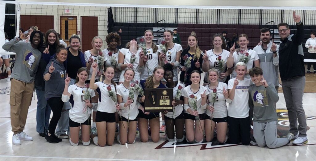 The Chicago Christian girls volleyball team advabced to the Class 2A supersectionals this season. Photo courtesy of Chicago Christian Athletics