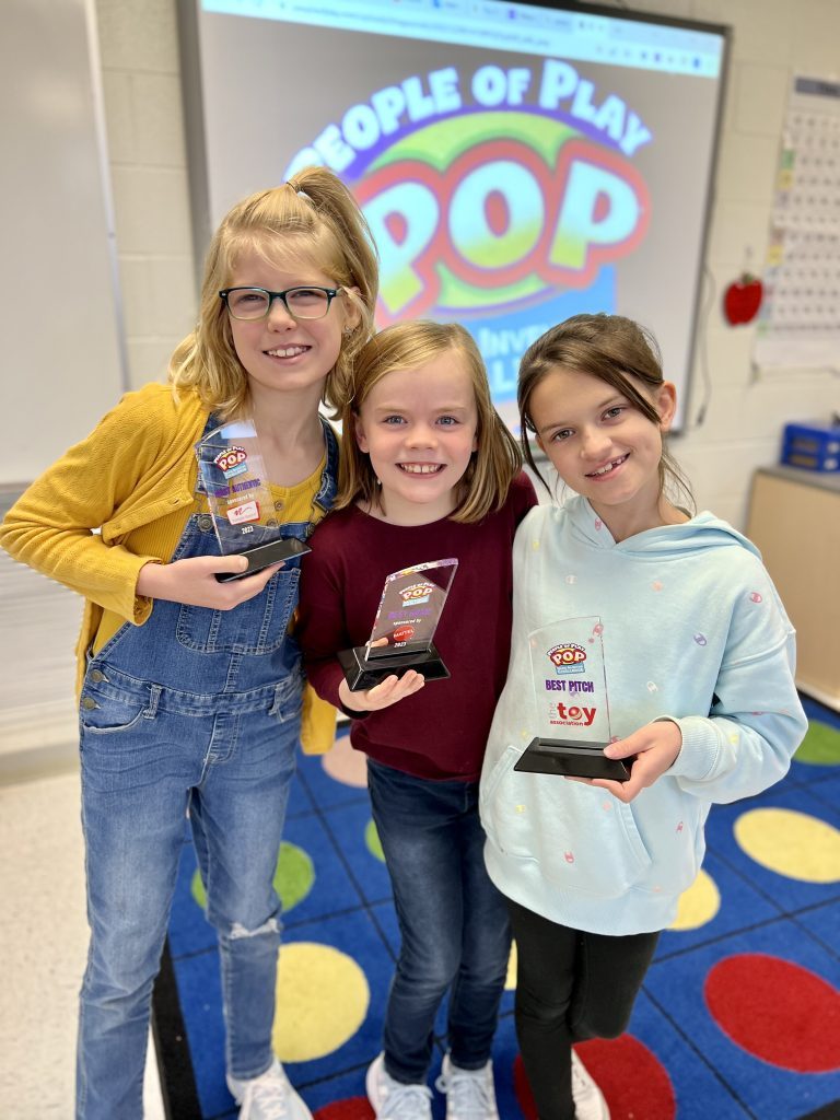 Games designed by Palos 118 ALPS students Shea Currran (from left), Carol Pack, and Marley McCall all took home awards from this year’s Young Inventor Challenge. (Supplied photos)