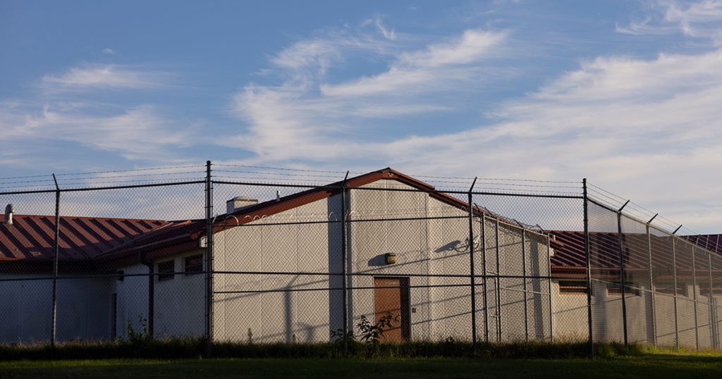 The sun sets on the Franklin County Juvenile Detention Center Monday, October 23, 2023 in Benton, Illinois. The facility and others like it across the state are under scrutiny for unsafe conditions and mistreatment of youth.