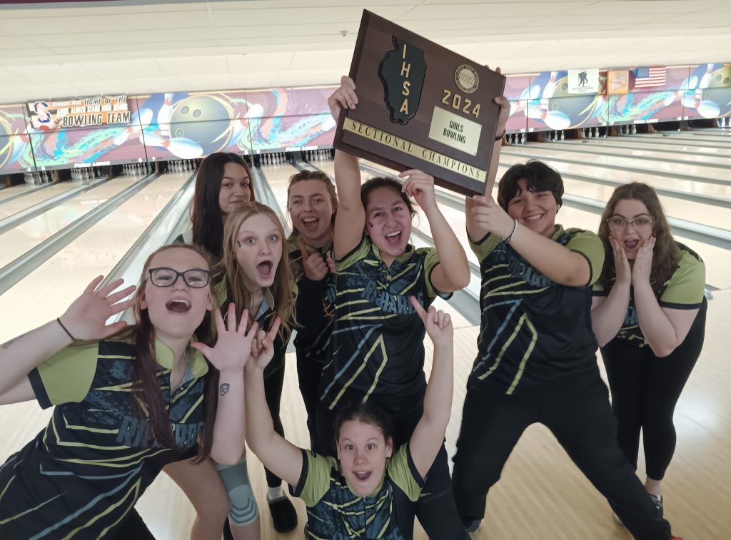 The Richards girls bowling team won the Stagg Sectional to punch its ticket to the state tournament. Photo by Randy Whalen