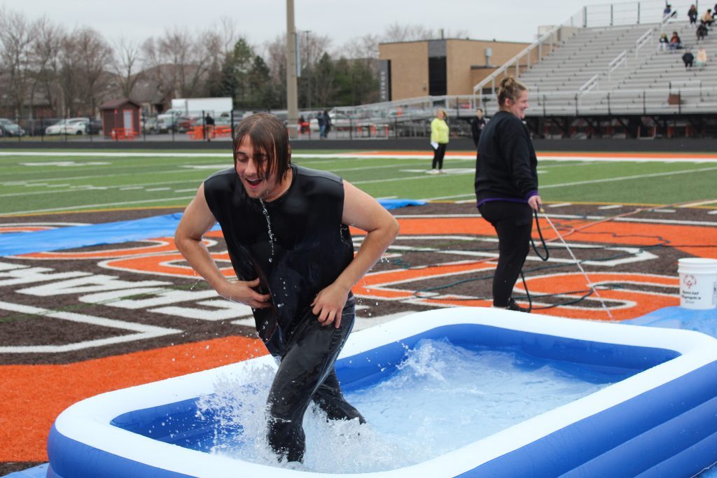 Shepard High School, 13049 S. Ridgeland Ave., Palos Heights, honored Special Olympics Illinois with a unique school-based Polar Plunge that took place right on campus on March 7. (Supplied photos)