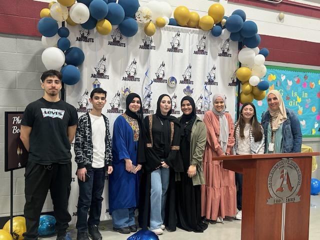 Mahdi Ali (from left), Team AlBary, Ghina Albary, Abla Daoud, Minna Sulieman, Iman Ezzhory, Medinah Yusef,  and Argo Teacher Nadia Elkhatib. (Supplied photos)

 
