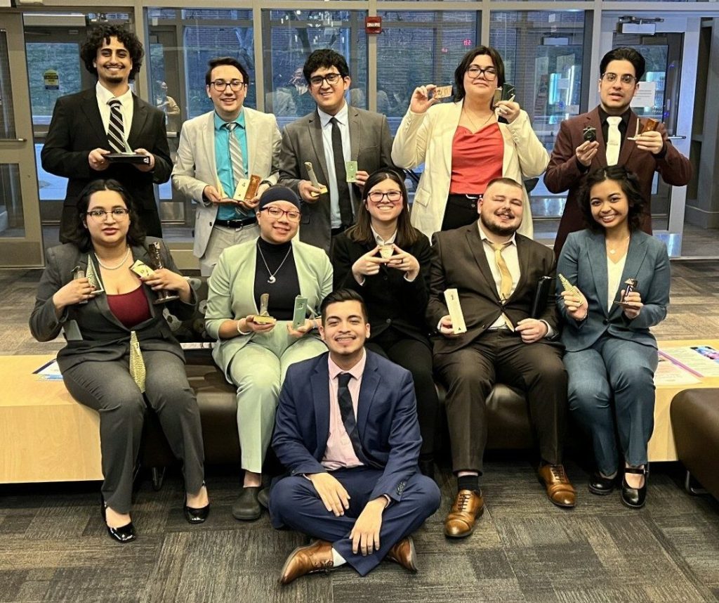 Members of the Moraine Valley Community College Speech and Debate Team are competing at nationals. (Supplied photo)