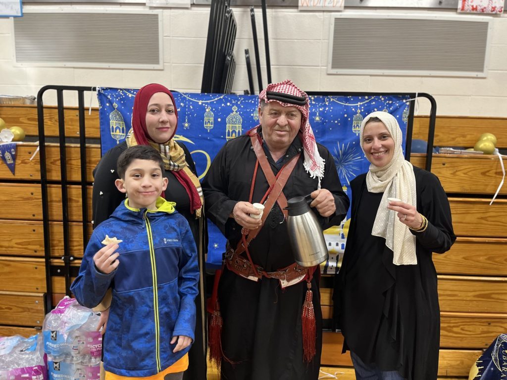 This family was one of many that attended an Iftar dinner at Simmons Middle School in Oak Lawn. (Photos by Nuha Abdessalam)