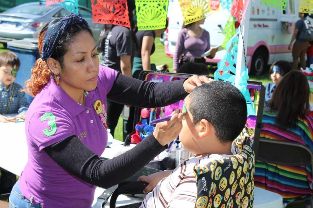 Facepainting was a hit at Stickney's annual Cinco de Mayo celebration. (Supplied photos)