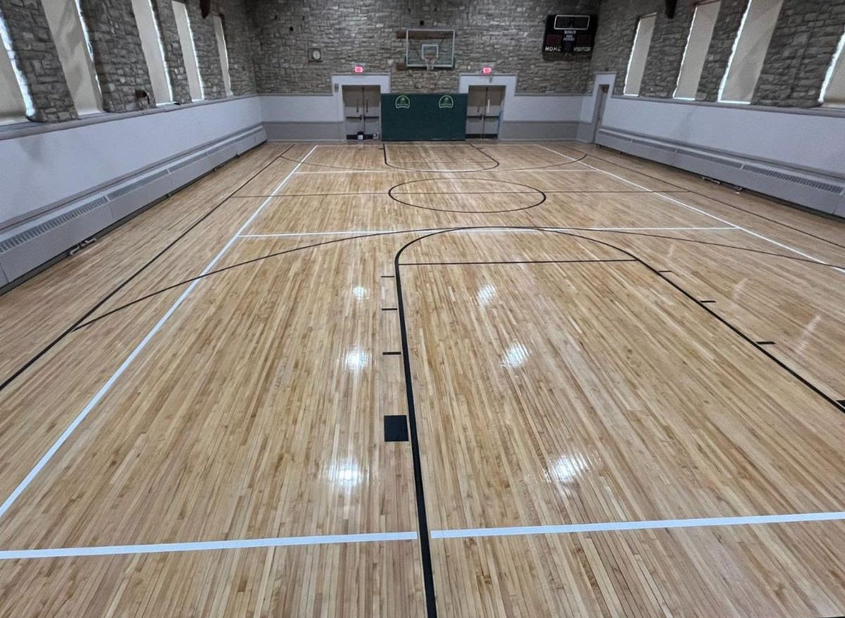 Palos Park Recreation Center's gym floor gets a stunning makeover